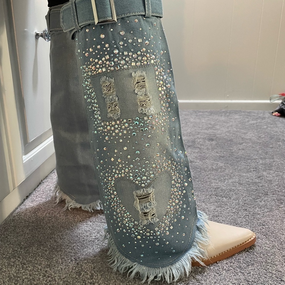 COPY - Reitoys women’s cowboy boots denim fold over cowgirl knee high boots